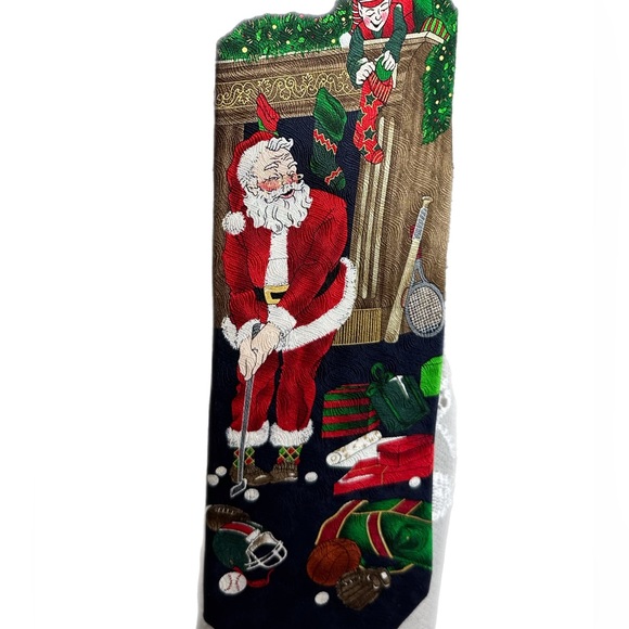 Santa Holiday Men’s Christmas Tie - Picture 4 of 5